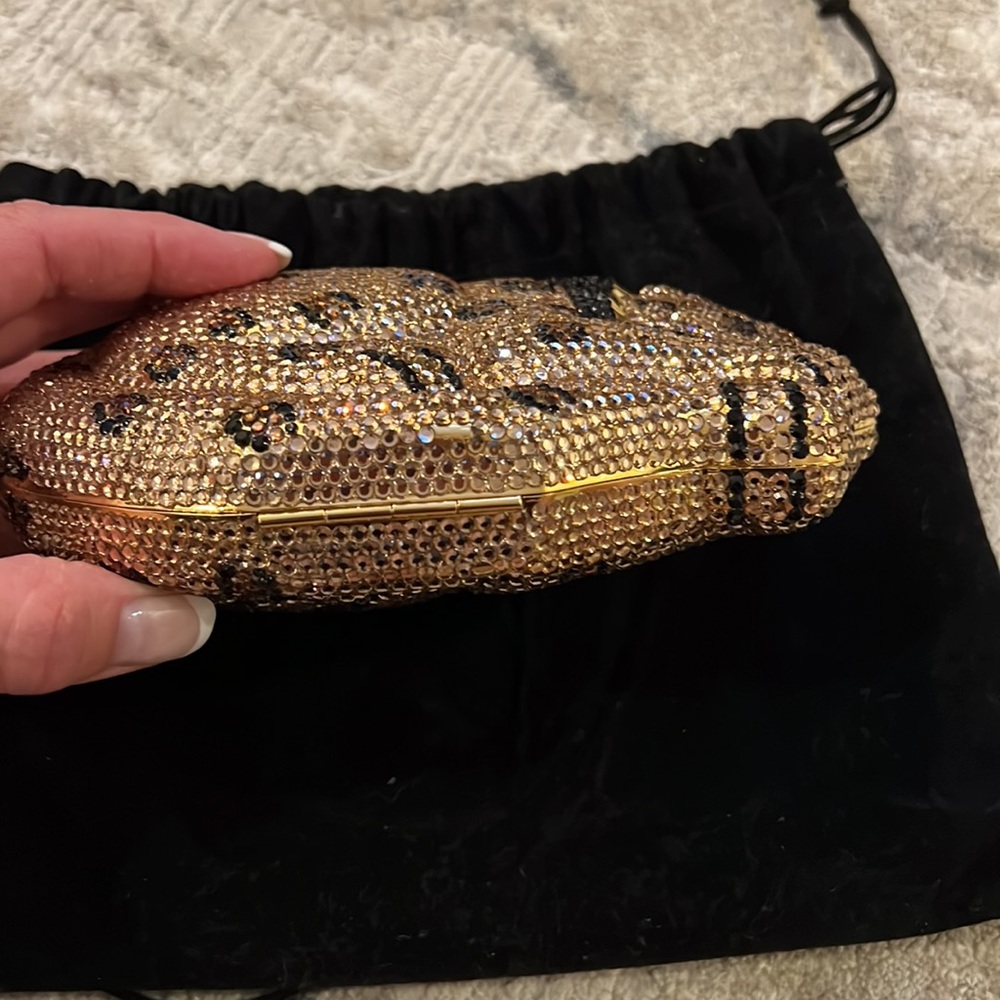 Leopard Rhinestone Clutch - Picture 7 of 10